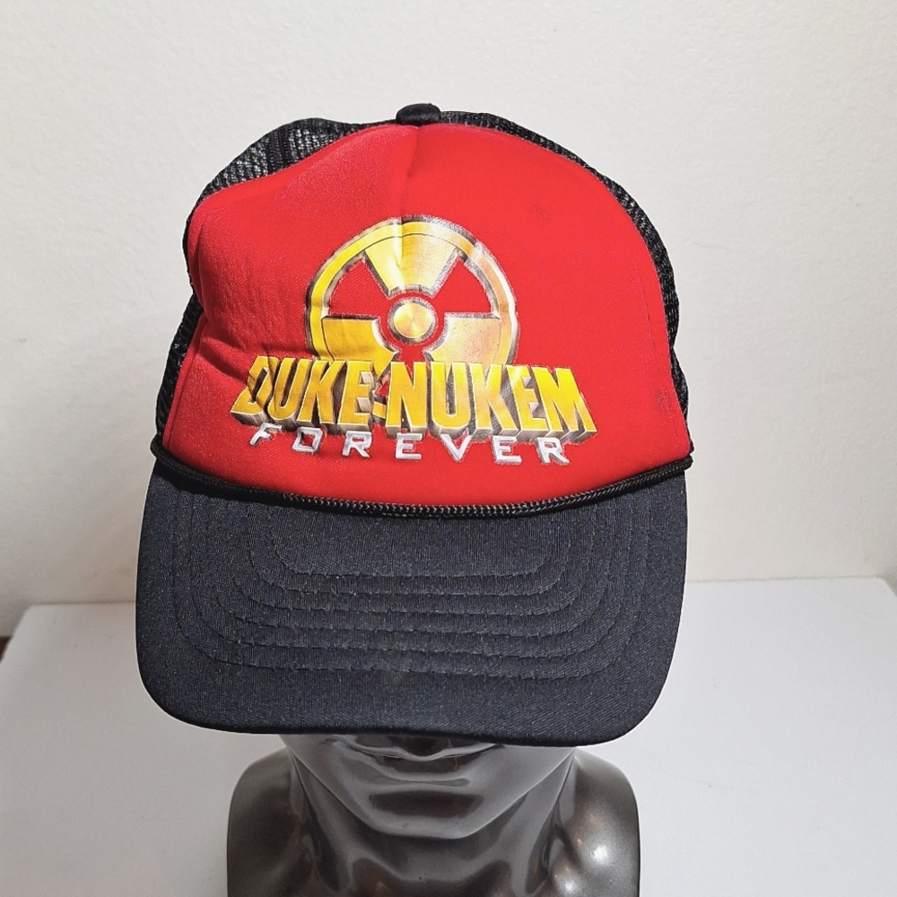 2K Games Duke Nukem Forever Video Game Adjustable Snapback Mesh Trucker Hat.